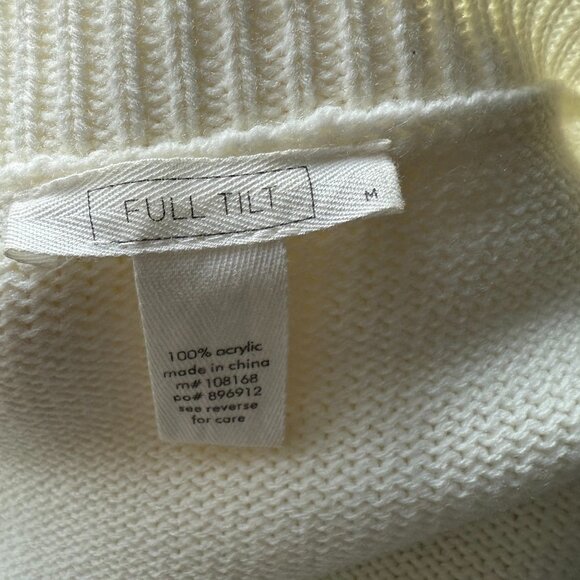 Full Tilt Long Sleeve Argyle Cardigan Cream, Light Blue and Dark Blue - Size M - Picture 2 of 7